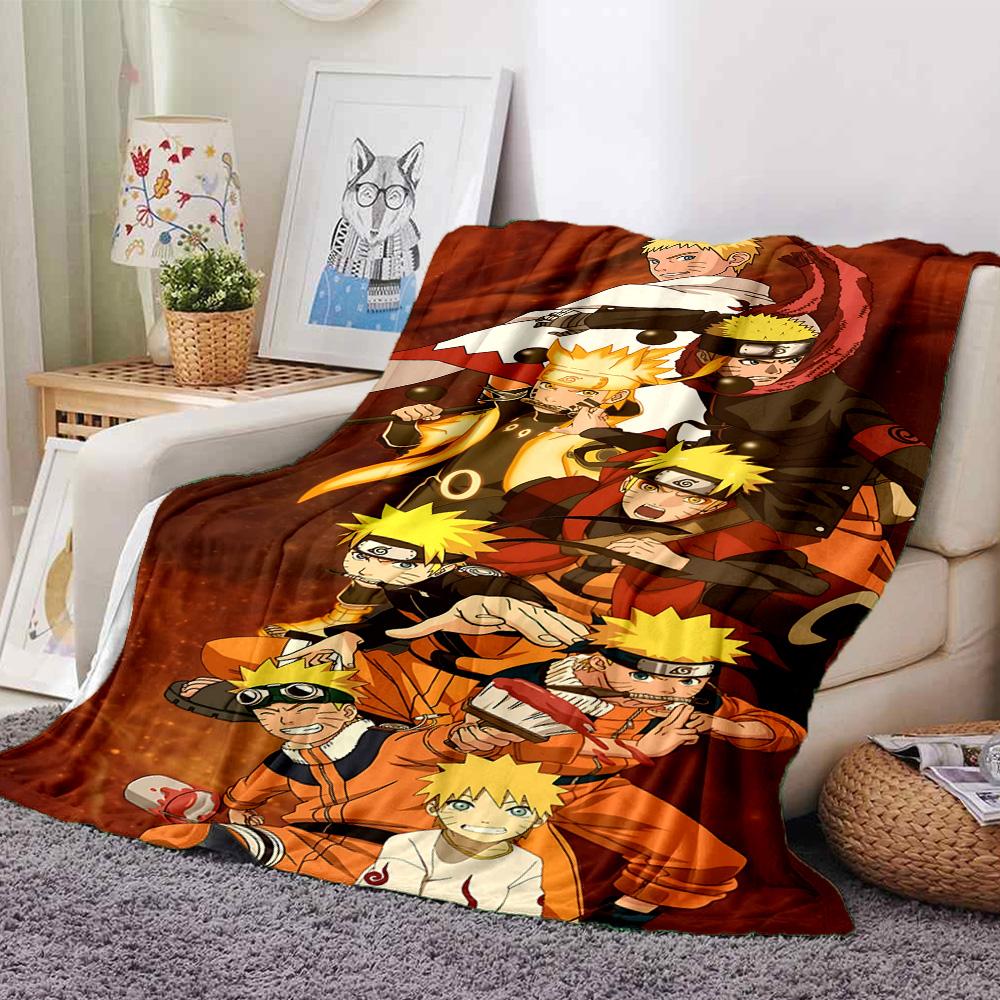 1pc Narutos Evolutionary Journey Flannel Blanket for Super Soft Cute Comfort Blanket for Travel Bedding Couch Sofa Blanket Y72347