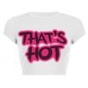 European, American English slogans Printed sexy exposed navel short T-shirt fashionable round neck slim slim top women's multi-picture
