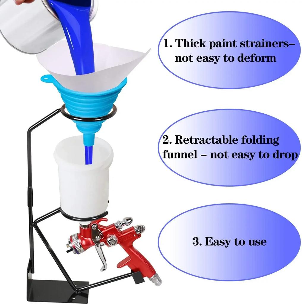 10-100pcs Car Disposable Paper Filter 190 Mesh Purifying Straining Cup Paint Spray Mesh Conical Nylon Micron Paper Funnel Tools