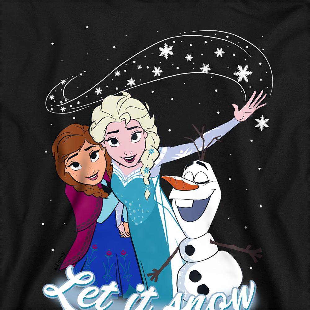 Frozen Childrens/Kids Let It Snow Elsa Anna Olaf Heather Pullover Hoodie