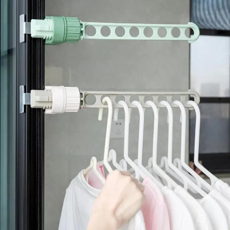 Window Frame Snap-on Drying Rack Gods Sill Cool Clothes Balcony Hanging Window Window Sun Clothes Portable Travel Wardrobe