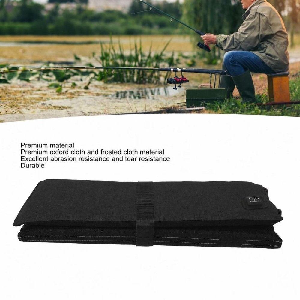 3-Fold Adjustable Heated Seat Cushion 3 Heat Settings Portable Stadium Seat  Camping