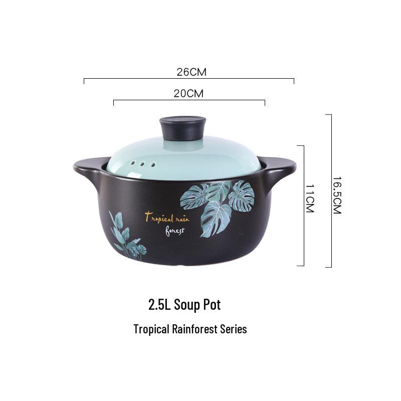 Large Capacity Heat Resistant Ceramic Stew Pot Ming Health Home Gift