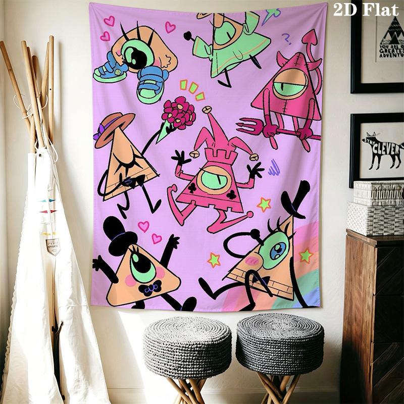 Gravity Falls Pattern Home Decor Tapestry, Wall Hanging, Decorative RV Wall Cloth.MGT0918298