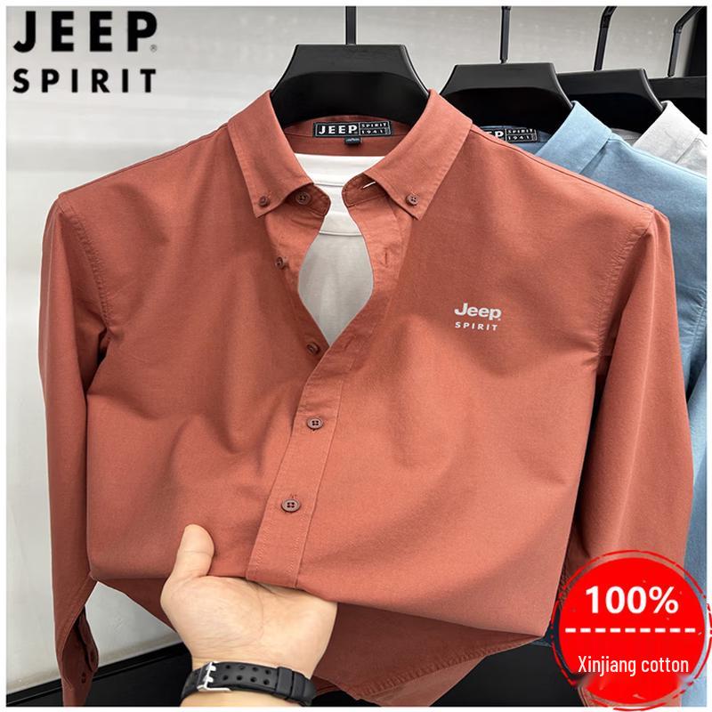 

Мужская легкая хлопковая рубашка с длинным рукавом JEEP SPIRIT 3XL