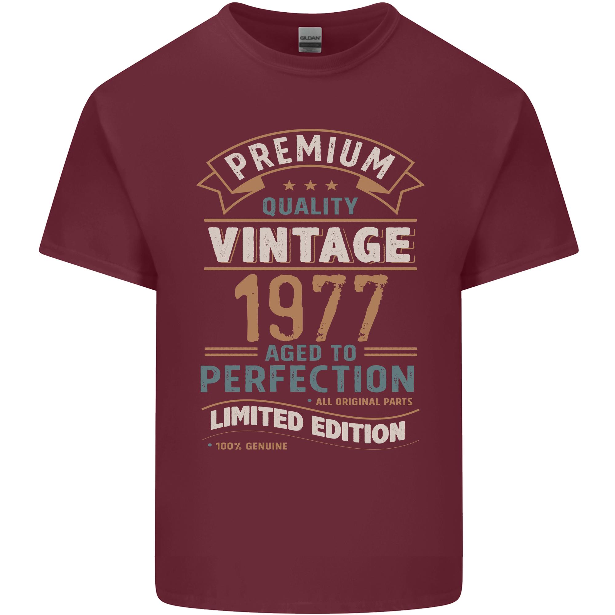 Premium Vintage 49th Birthday 1977 Unisexs Light Cotton TShirt S