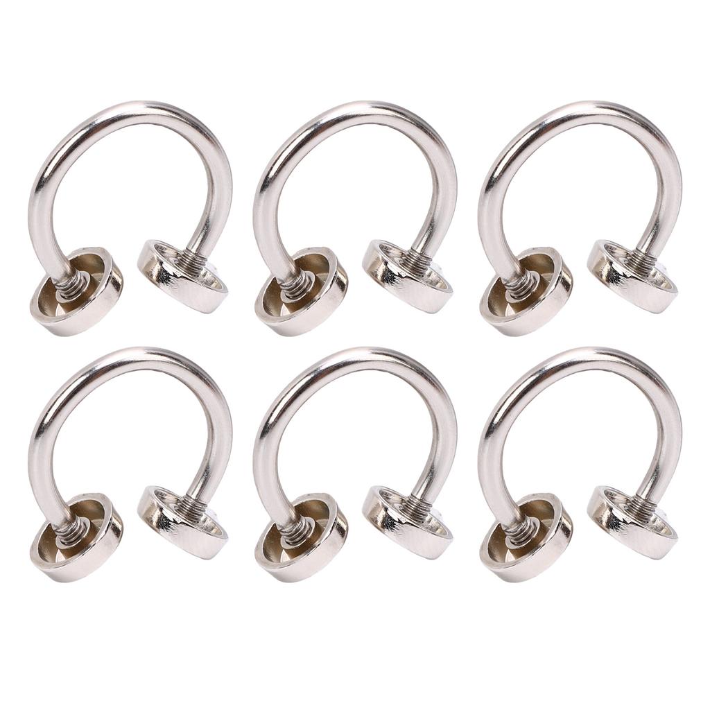 20PCS C Shaped Buckles Zinc Alloy 10mm Double Head Rivet Buckle for Clothing Collar Hat Decoration Shoe Hardware