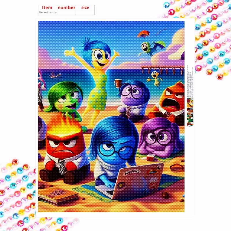 Disney Diamond Painting Inside Out Characters 5D Handmade DIY Gift Diamond Painting Set Art Home Decor
