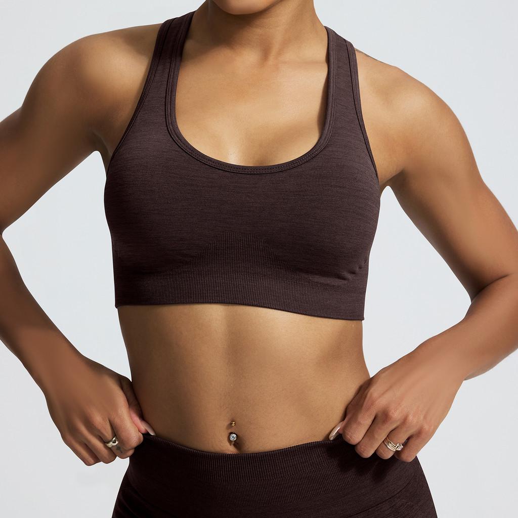 Yoga Vest Sports Bra With Seamless Design For Running And Fitness Enthusiasts