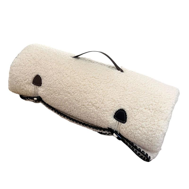 Original Multifunctional Portable Blanket Office Nap Air Conditioning Blanket Shawl Car Pillow Quilt Blanket Dual Use