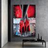 Mode Moderne Sexy Rouge Talons Hauts Chaussures Jambes de Femme Art Affiche Peinture sur Toile Impression Murale Image Salon Décoration Intérieure Cuadros