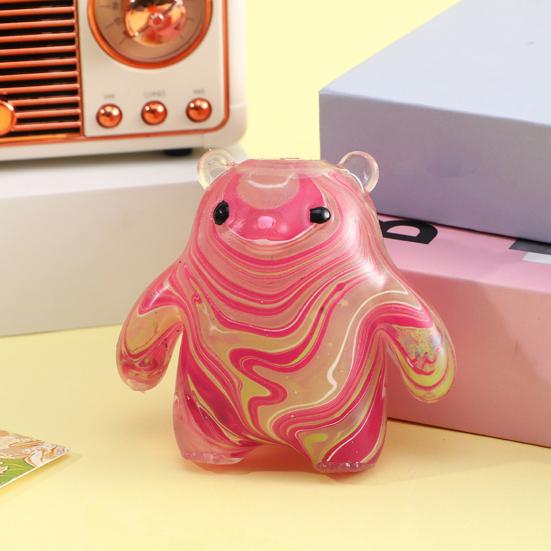 Bear Squeeze Toy Slow-Rising TPR Fidget for Stress Relief Soft Decompression Gadget for Students Adults Portable Novelty Gift for Anxiety