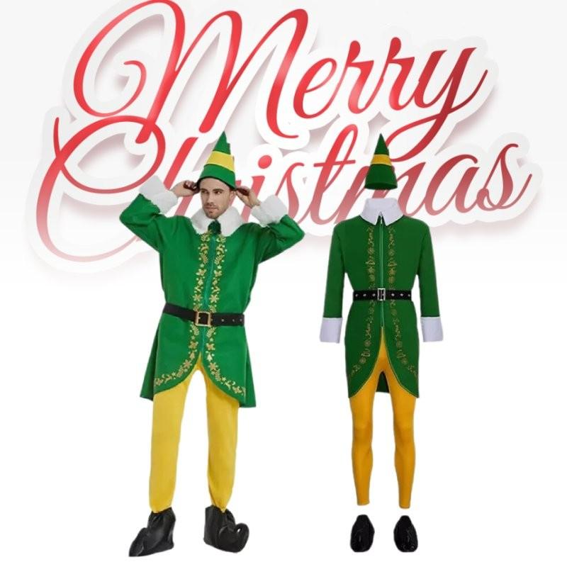 Festive Green Christmas Elf Outfit For Adults Cosplay Perfect For Halloween Events