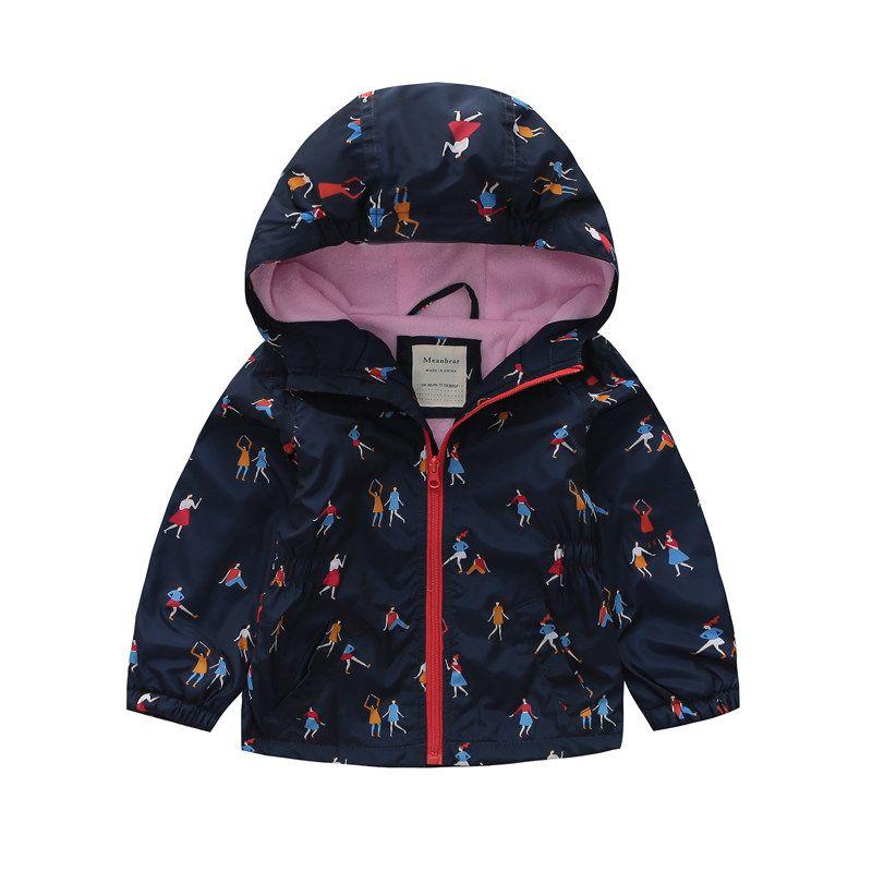 Boys and Girls Thick Windproof Hooded Oblique Zipper Shell Jacket