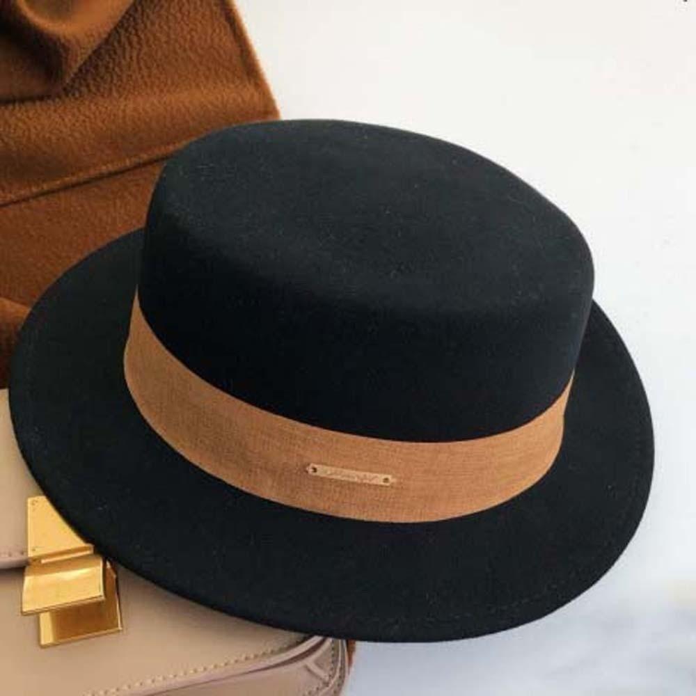 Versatile British Top Hat Vintage Looking Woolen Formal Hat Elegant Woolen Jazz Cap  Fashion Show