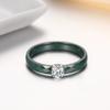 3mm Thin Ceramic Promise Ring for Women Minimalist Pink Green White Black