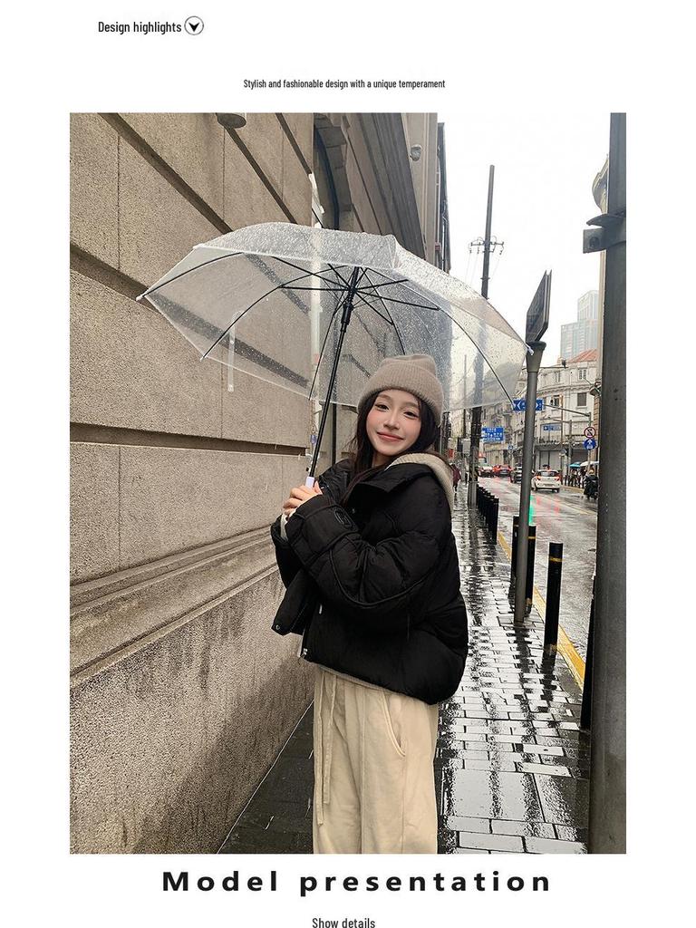 2024 Women's Korean Style Thickened Cotton Jacket - Fashionable, Loose, Warm Winter Outerwear