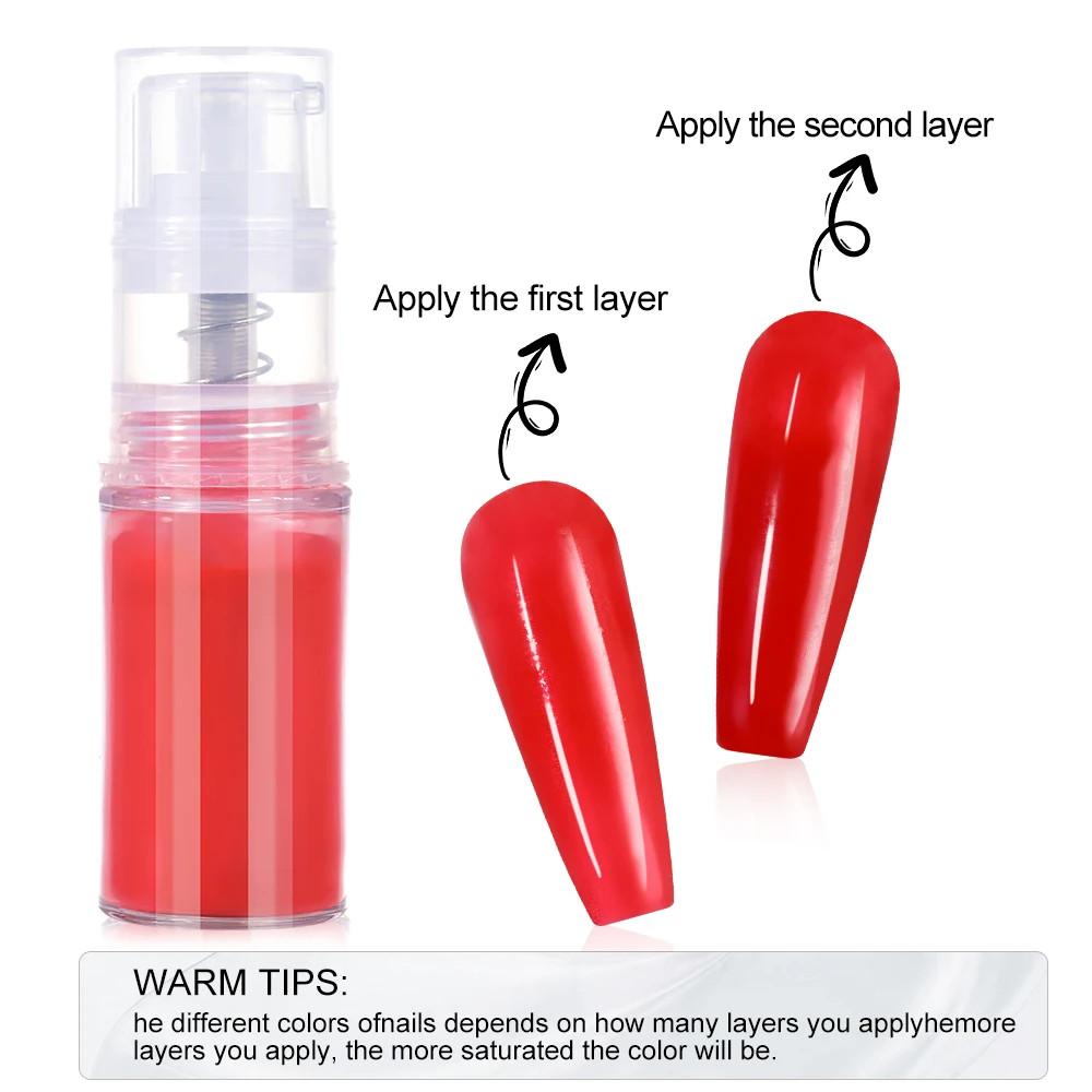 12 Colors Quick Ombre Spray Acrylic Powder for Nails Neon Gradient Pastel with Amazing Effect Professional Nail Dip Powder