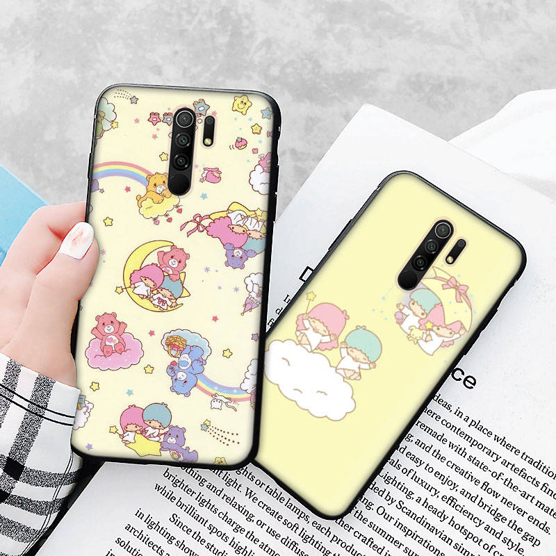 Black Case for Samsung Note 20 Lite S24 Ultra S23 A03 A05 A06 A11 A71 A15 A16 A13 A24 A25 A33 A52 A53 A50 M55 M35 Plus H-4 Little Twin Stars
