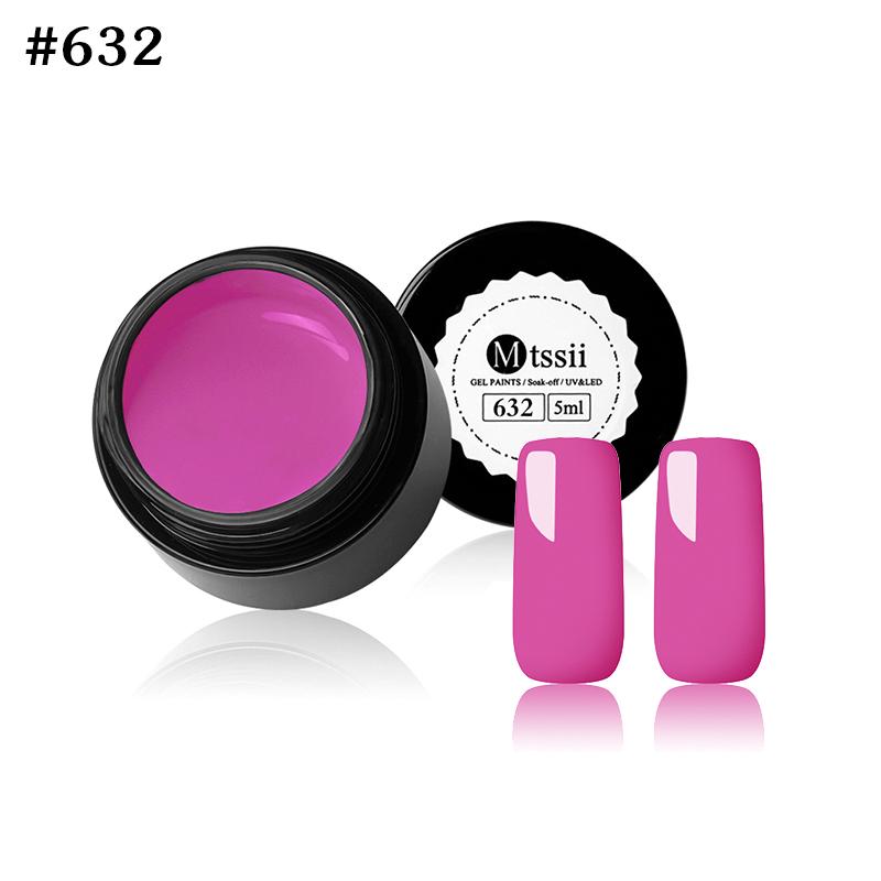 Mtssii 5ml Pure Color Paint Polish Lacquer Red Charming Series UV&Led Soak Off Nail Gel DIY Paints