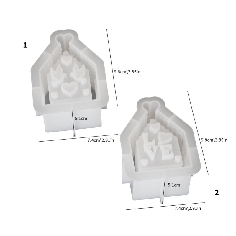 Silicone Molds for Creating Candle Stand and Night Light Tealight Holder Mold Hollow Out House Night Light Ornament Mold