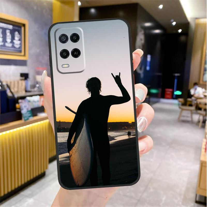 Surfer Surf Hang Loose Shak Case For Oppo A74 A54 A94 A78 A98 A18 A60 A80 A40 A38 A58 A96 A76 A16 A15 A17 A57 A77 A5 Pro