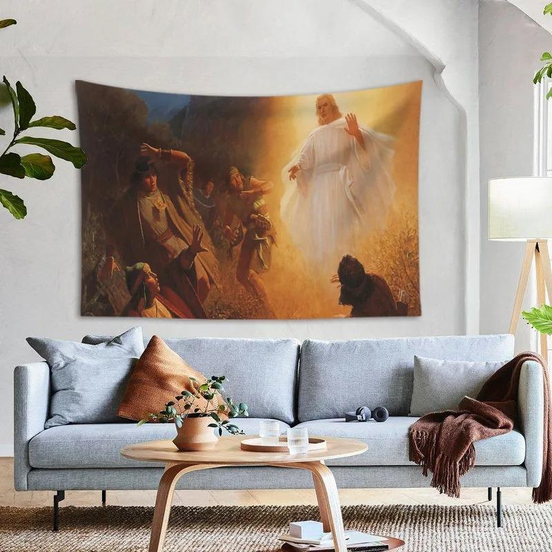 Resurrection Cross Pattern Decoration Bedroom Living Room Tapestry Home Wall Decoration Tapestry