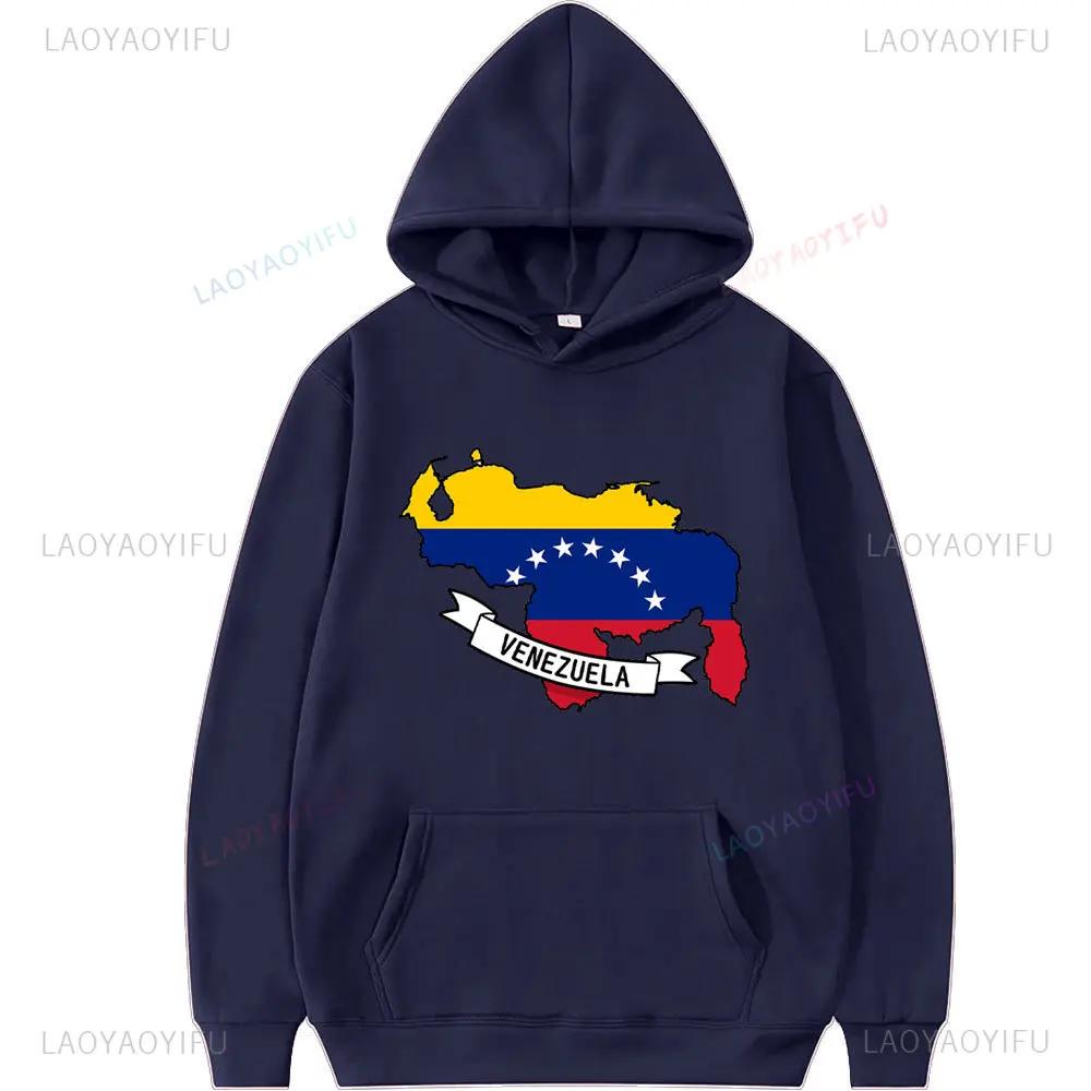 Venezuela Libre Sweatshirt Hasta El Final Con Venezuela Gift for Venezuelans Spring and Autumn Long Sleeve Men Pullovers