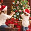Christmas Ornaments 24 Pieces Party Decoration 2D Double-Sided Printing Donut Cake Christmas Tree Decorations For Winter Holiday