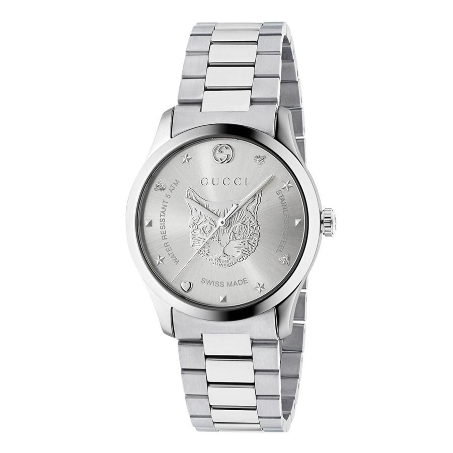Gucci YA1264095 G-Timeless Silver Dial unisex-klokke
