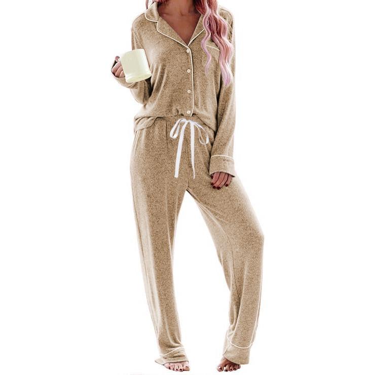 2026 Autumn & Winter New Women Pajama Set, Casual Minimalist Two-piece Loungewear