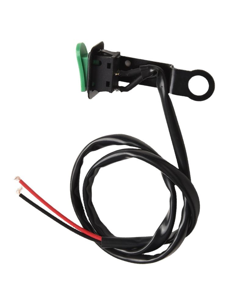Green Momentary Open Switch for Motorcycle Horns with Reflective Bracket