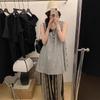 Small Vest Skirt Women's Summer New Korean Version Design Sense Niche and Thin Side-breasted Sleeveless Dress
