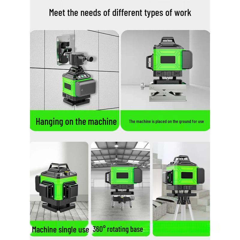 High-Precision Green Line Laser Level with Auto Adjustment for Outdoor Use