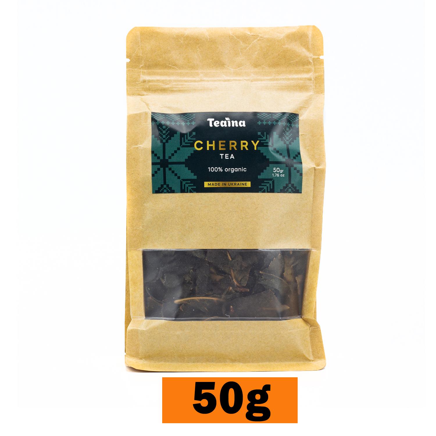 

100% Organic Tea from Cherry leaf 50 g. TEAINA Natural High Quality Ukrainian Tea