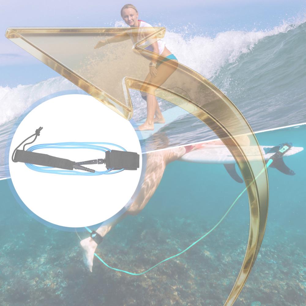 6ft Surfboard Ankle Leash Surfing Surfboard Longboard Safety Elastic Leg Rope Corrosion-resistant Surfing Accessories China Mainland