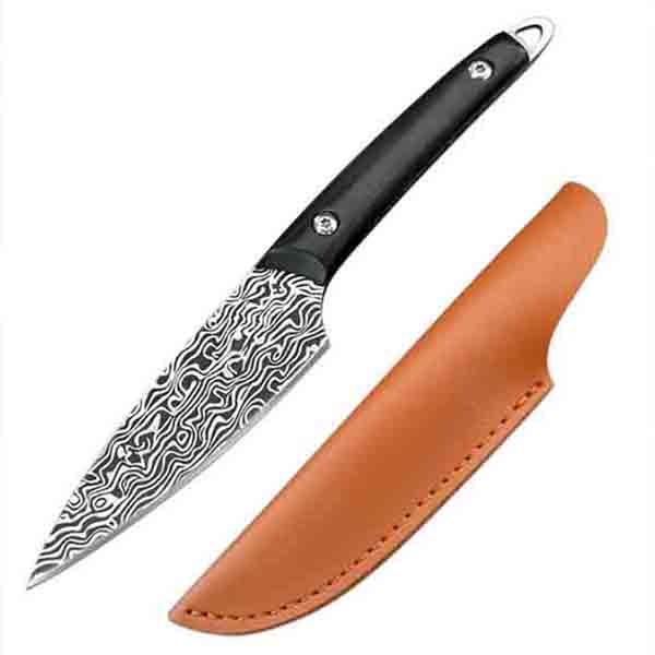 Damascus Pattern Stainless Steel Forged Kitchen Boning Knife Meat Cleaver Cutter