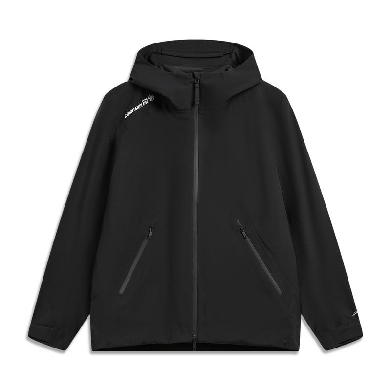 Li-Ning Уличная водонепроницаемая ветровка CF Унисекс Куртка Черная AEMW003-4 M