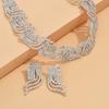 Bridal Suit Wedding Dress Wedding Jewelry Necklace Earrings Geometric Suit Wedding Fashion Chain
