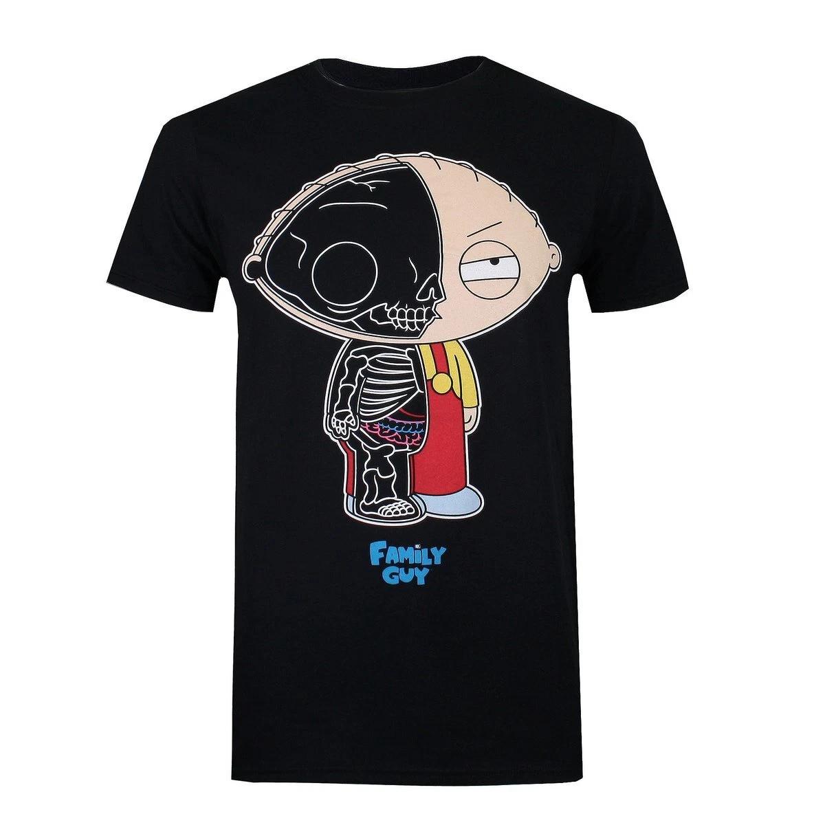 Family Guy Stewie Anatomy Black T-shirt 2XL