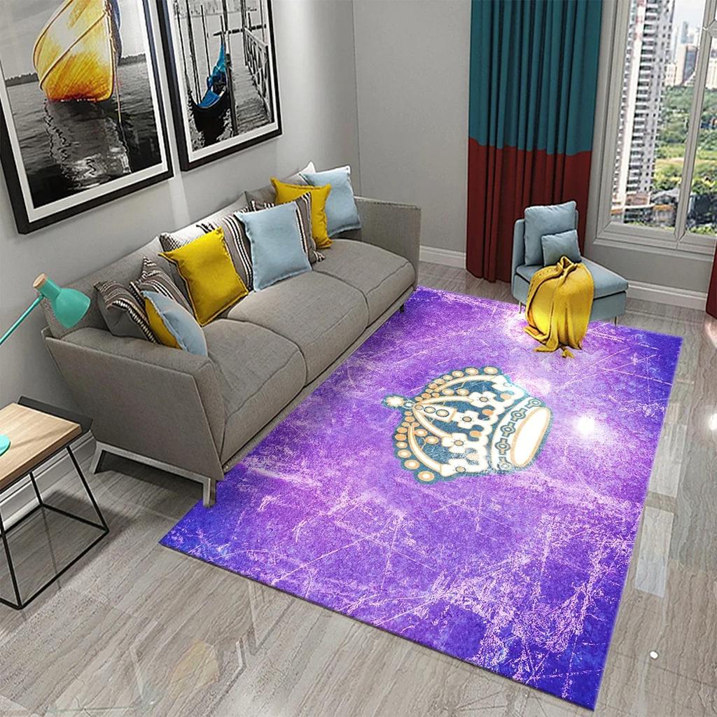 3D Luxury Skull Crown Carpet Living Room Bedroom Kids Crawling Decor Floor Rug Bathroom Kitchen Entrance Non-Slip