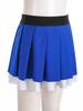 Girls Cheerleading Dance Performance Skirt: Contrast Color Elastic Waistband Two Layers Pleated Skirt for Competition
