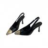 Niche high-heeled silver bag head empty sandals fairy shoes 2025 new spring temperament French pointed single shoes