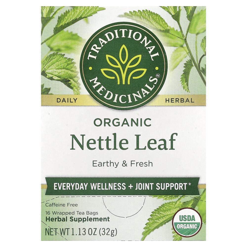Traditional Medicinals Stinging Nettle Leaf Caffeine-Free Tea, 16 Tea Bags, 32g (1.13oz)