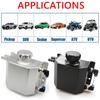 Rezervor universal de ulei din aluminiu 1L/2L, rezervor de combustibil pentru lichid de răcire al motorului, radiator, cu dop de golire și respirație