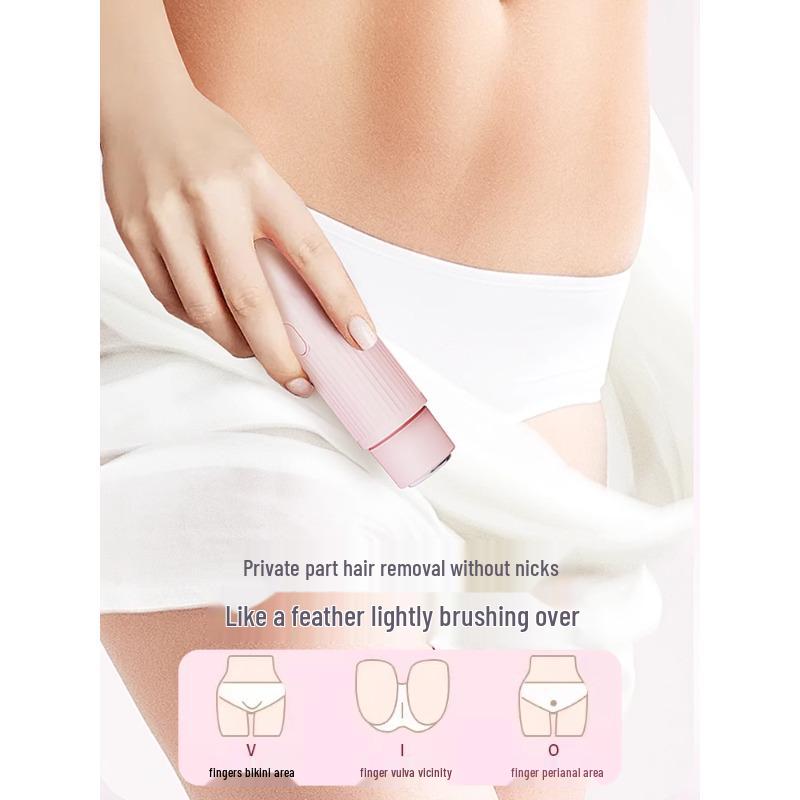 Dual-Head Electric Women's Hair Removal Shaver & Trimmer for Body and Pubic Hair