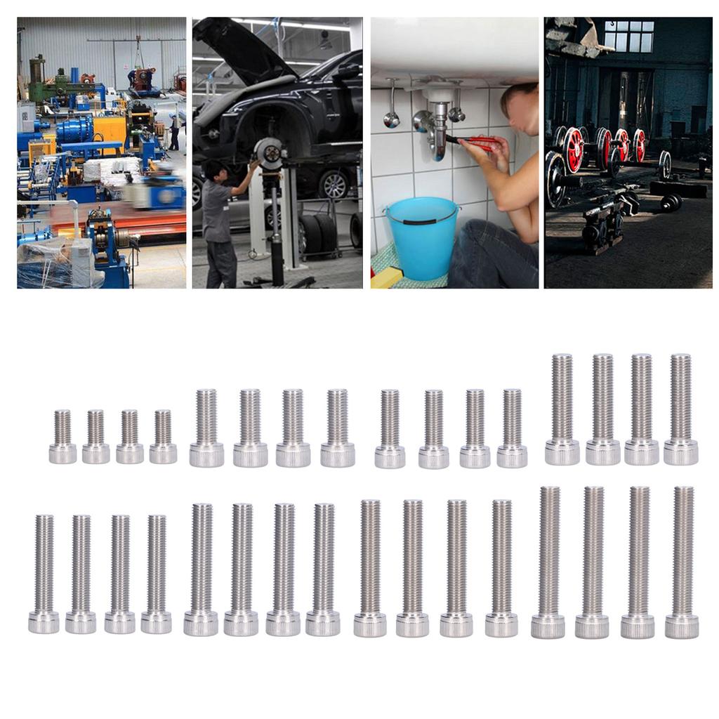 Hex Bolt Socket Screw A2 Stainless Steel 1.25mm Fine Pitch Fastener Hardware Fastener Hardware Stainless Steel Hex Bolt