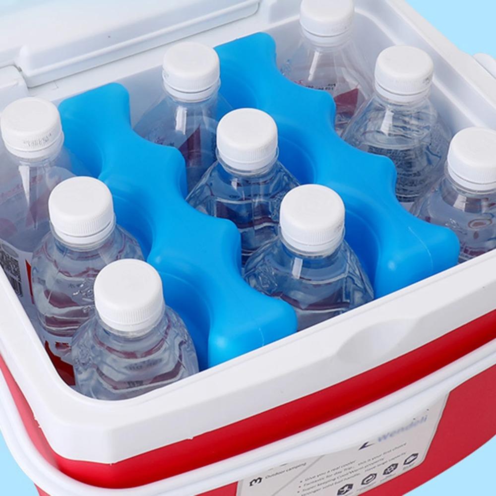 Wavy Pattern Gel Freezer Cooler Pack Blue Ice Brick Water Injection Gel Freezer Ice Blocks Drinks