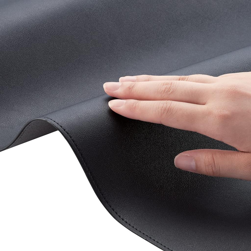 ELECOM Desk Mat Mouse 800mm X 400mm X Expandable for Larger Desk Interior Black Pad, (W) (D) 1.8mm (H), Leather, Use, Organization, Style, MP-DM03BK