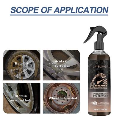 Wheel Cleaner Spray Non-Acid Auto Detail Care Remove Rust Safe Iron Dust Rim Rust Cleaner 100/120ml for Cleaning Wheels Tires